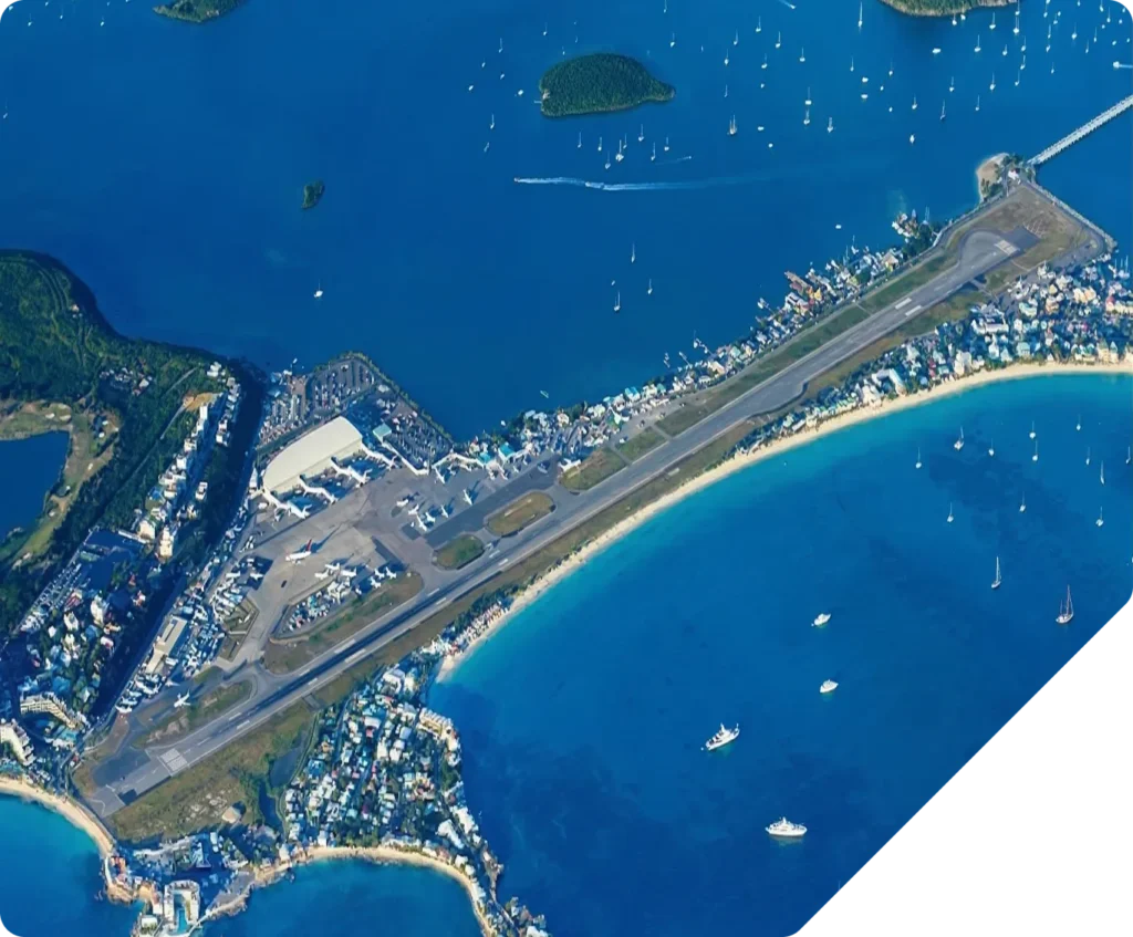 Bovenaanzicht airport